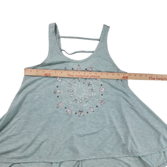 Tunic Tank Top Shirt Junior M Sz 7-9 Zodiac Healing Crystals Sleeveless Striped - Picture 10 of 16